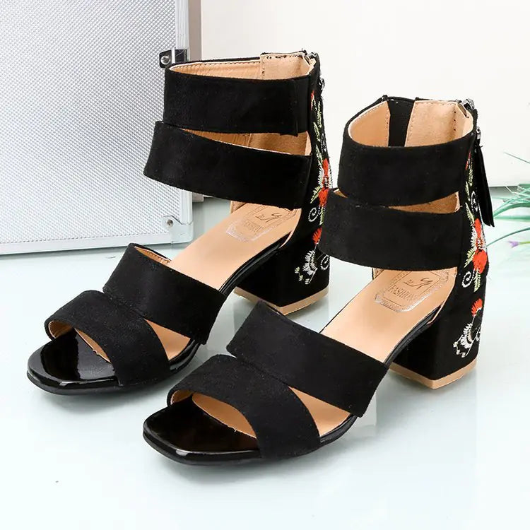 Women's Summer Mid-Heel Thick Heel Sandals