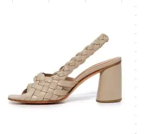 Women's Open Toe Braided High Heel Sandals