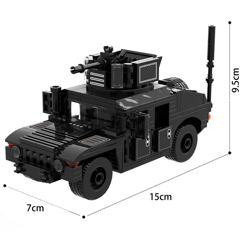 Black SWAT Armored Vehicle Building Blocks Compatible with LEGO