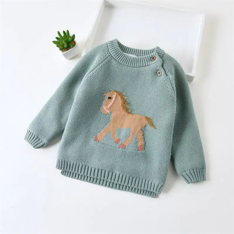 Kids' Fashionable Thick Knitted Sweater for Autumn/Winter