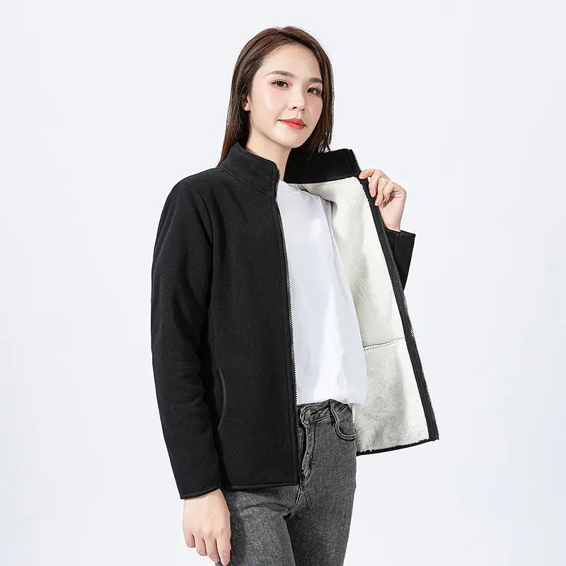 Autumn Winter Thick Fleece Jacket for Women