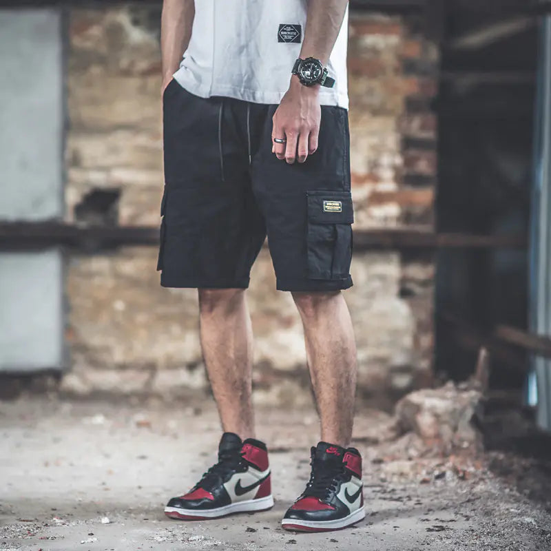 Trendy Loose Hip-Hop Five-Point Shorts Overalls