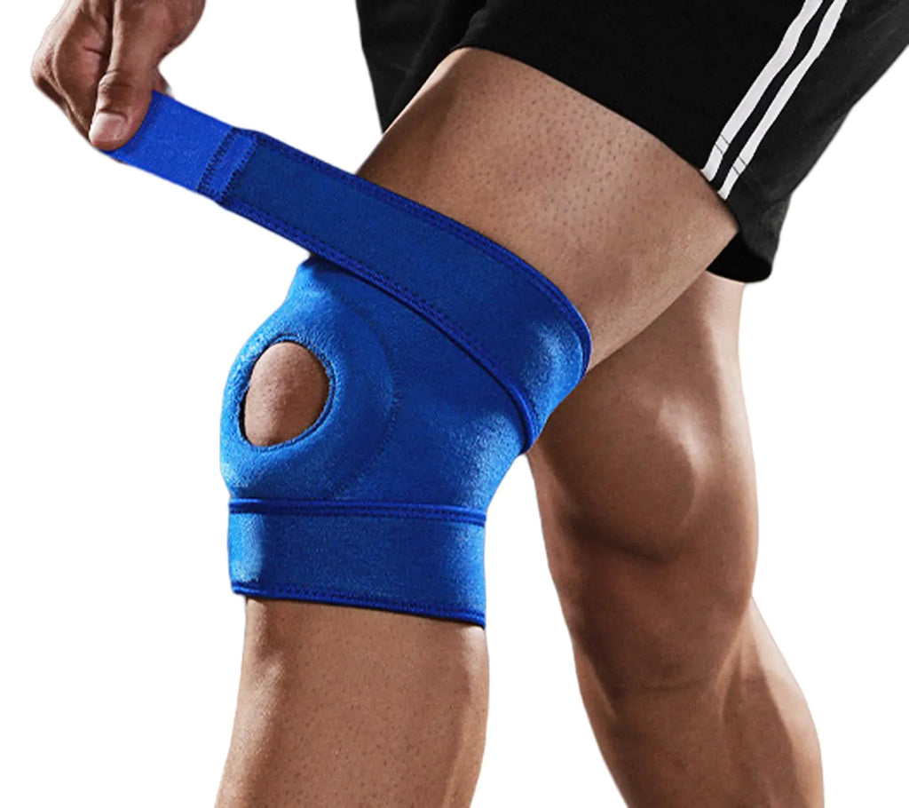 Knee Brace for Men Women Knee Braces for Knee Pain Patellar Tendon Support Strap Knee Brace for Meniscus Tear Knee Compression Sleeve for Knee Pain (Blue)