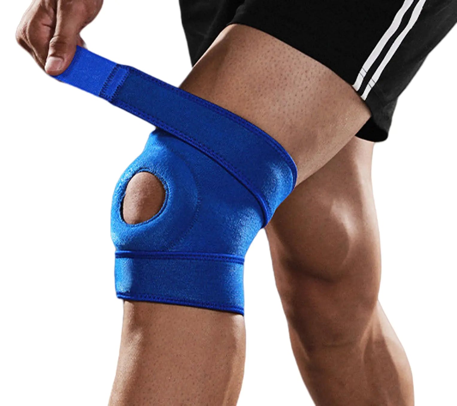Knee Brace for Men Women Knee Braces for Knee Pain Patellar Tendon Support Strap Knee Brace for Meniscus Tear Knee Compression Sleeve for Knee Pain (Blue)