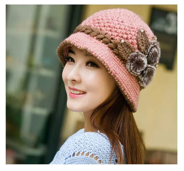 Warm Wool Knitted Earmuff Cap for Women (Fashionable)