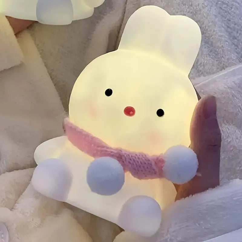 Cute LED Night Light Cartoon Rabbit Bedside Lamp
