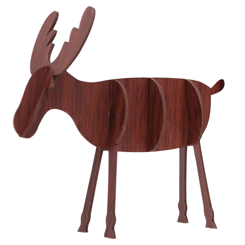 Wooden Christmas Reindeer Decor and Tree Ornament