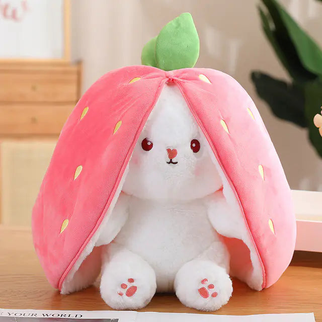 Cute Strawberry Radish Bunny Plush Toy Doll
