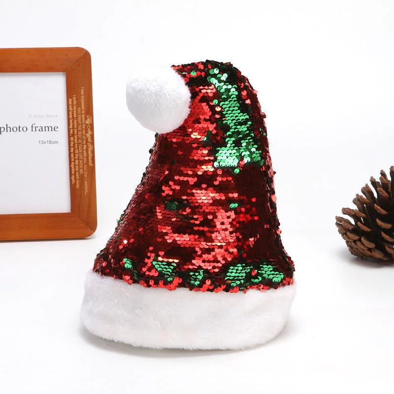 Women's Short Plush Christmas Hat for Fashion