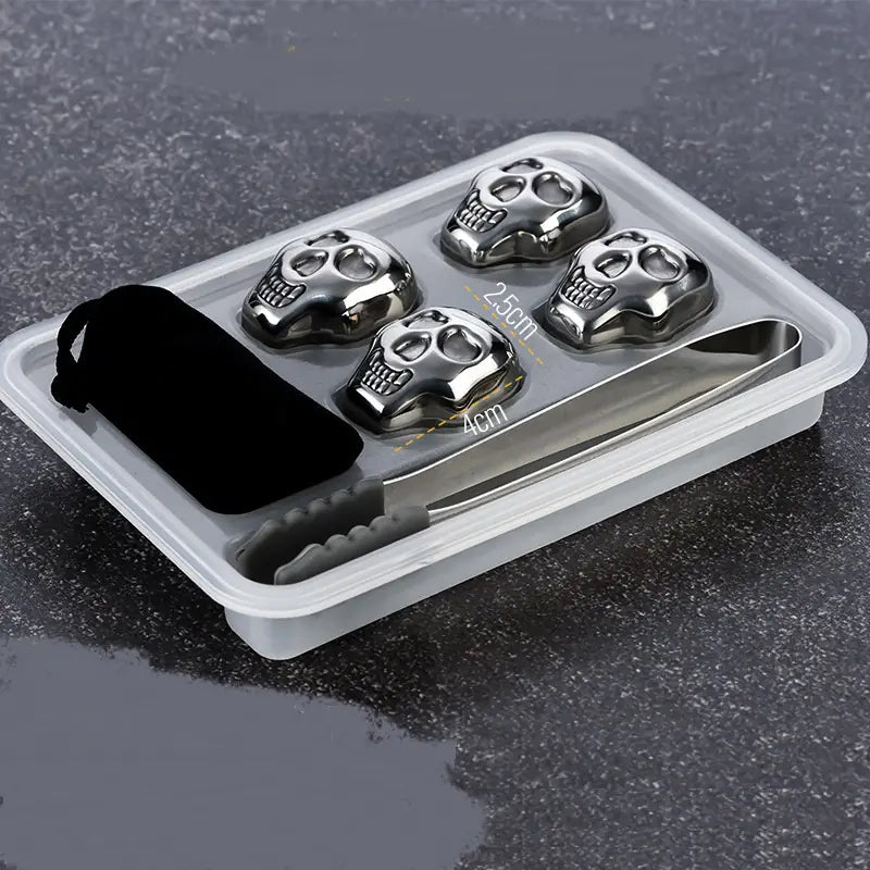 Stainless Steel Ice Cubes for Whiskey Drinks