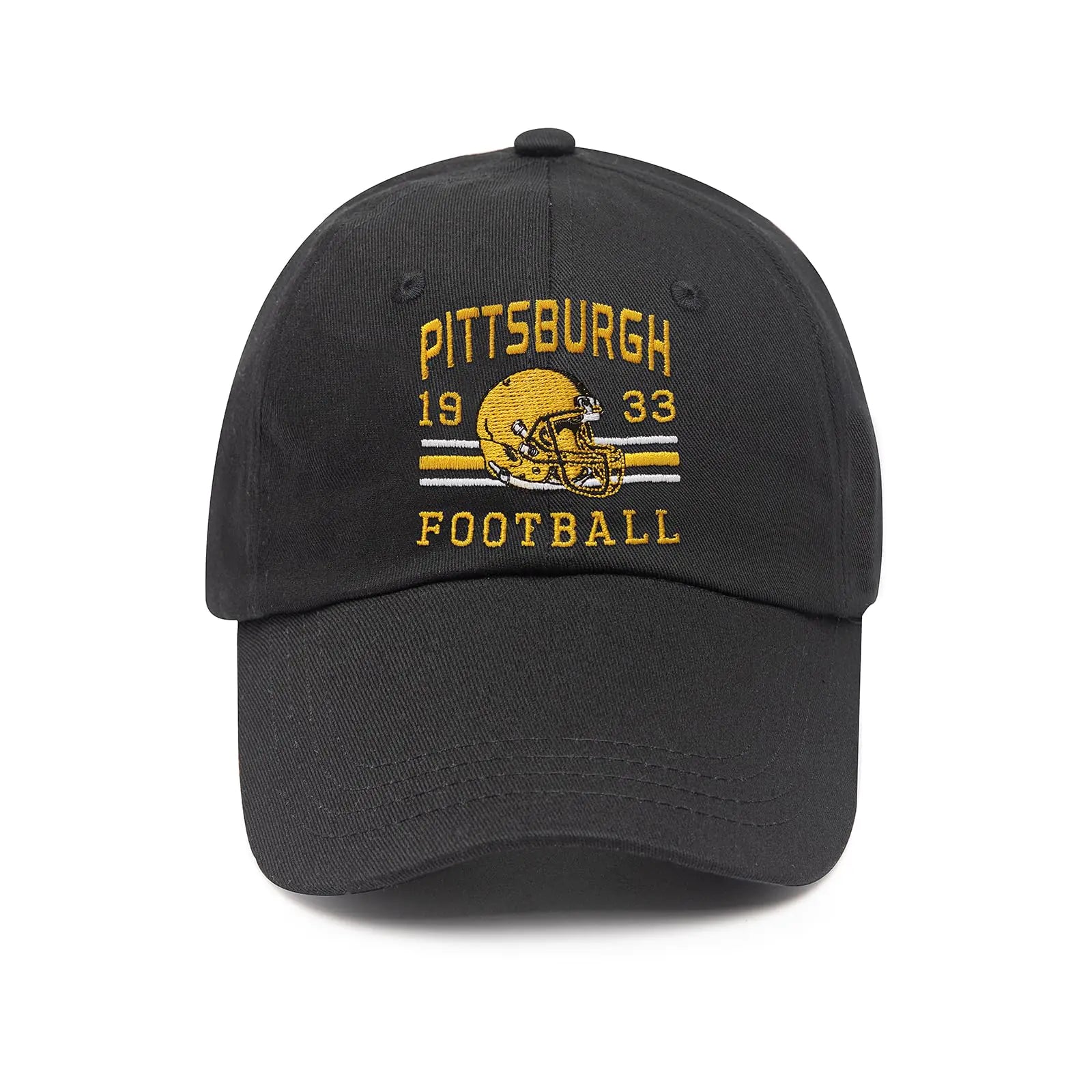 Pittsburgh Embroidered Hat for Men Women Youth Vintage 3D Baseball Cap Trucker Hats Fans Gifts Apparel