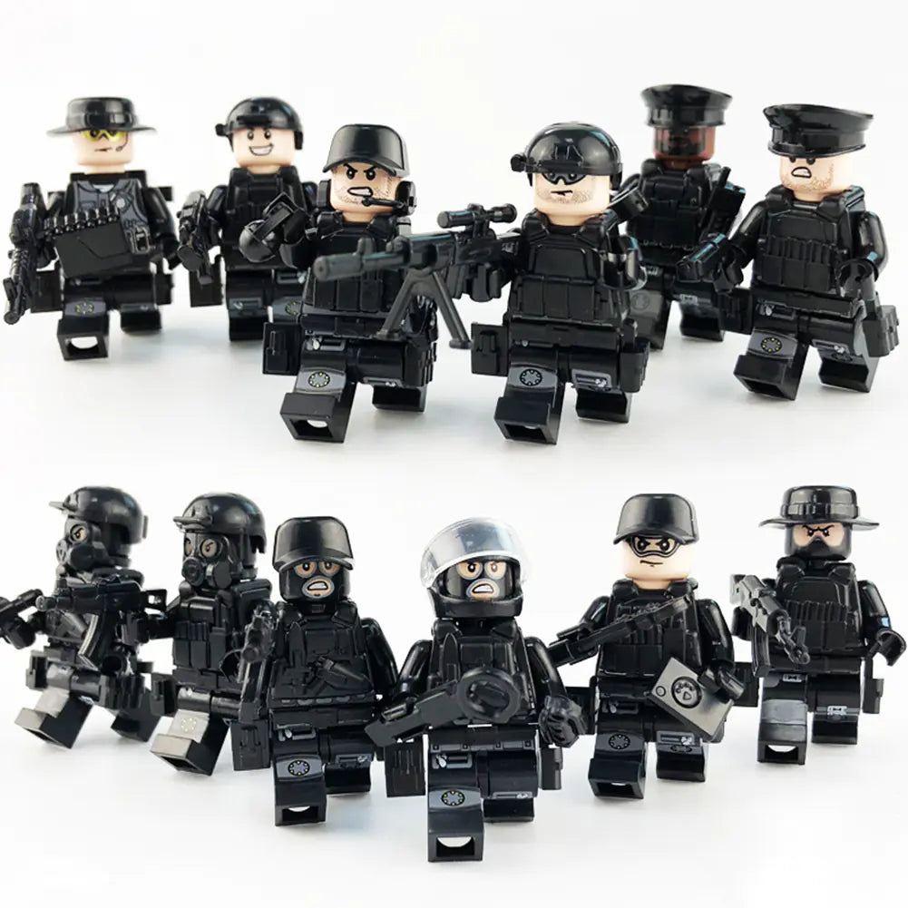 Explosive-Proof SWAT Police Action Figure Building Blocks
