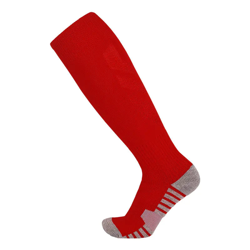 Men's High-Top Breathable Football Socks with Grip