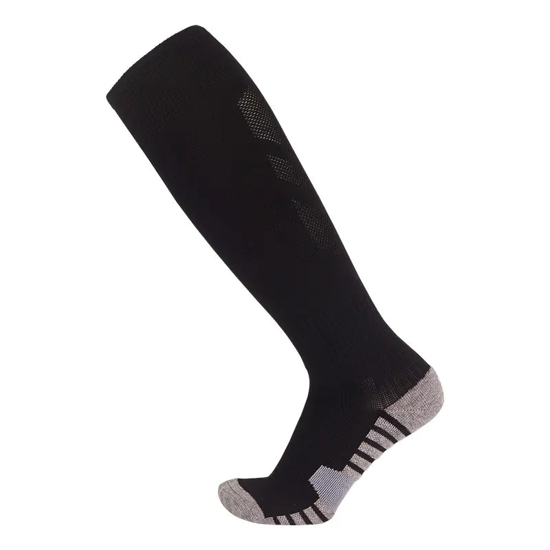 Men's High-Top Breathable Football Socks with Grip