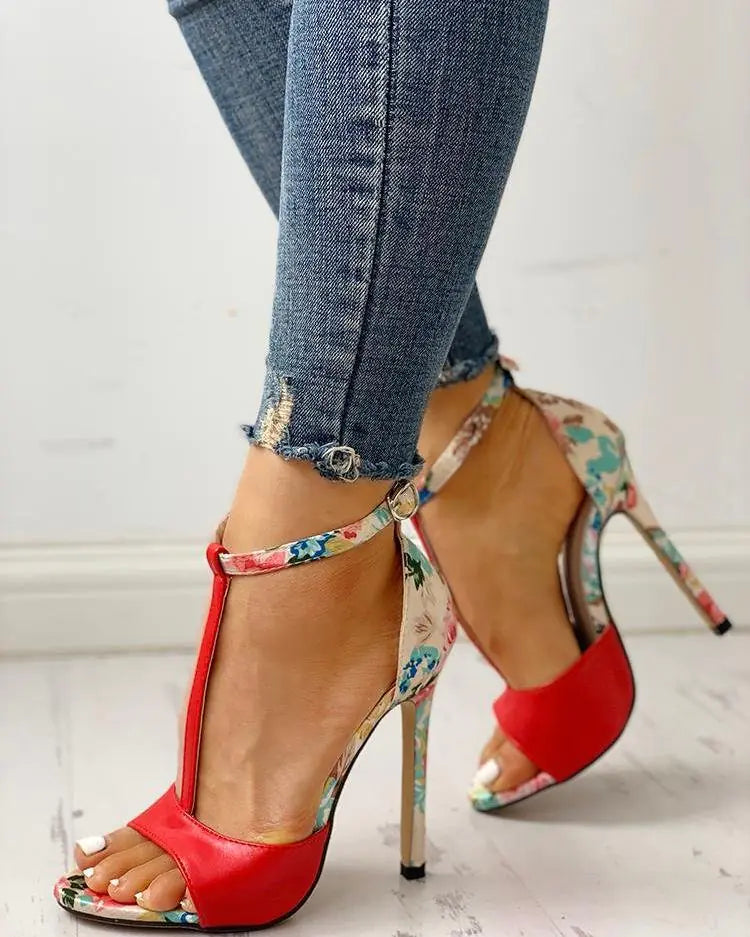 Women's Stiletto High Heel Open-Toe Sandals