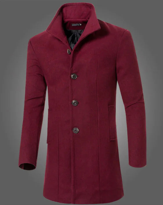 Men's Wool Blend Long Overcoat and Trench Coat