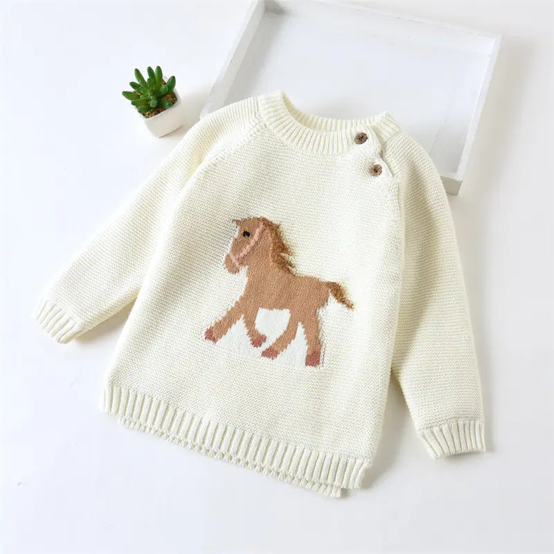 Kids' Fashionable Thick Knitted Sweater for Autumn/Winter