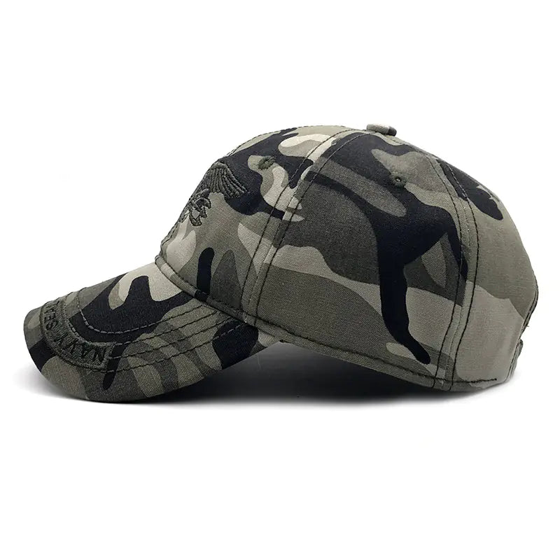 Camo Baseball Cap - Tactical Sun Hat for Outdoor Use