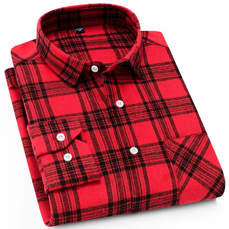 2023 Creative Long Sleeve Flannel Shirt for Men