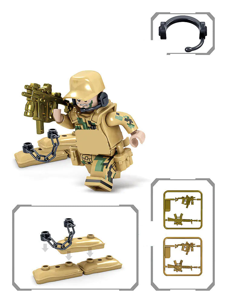 Military SWAT Building Blocks for Kids (Educational Toy)