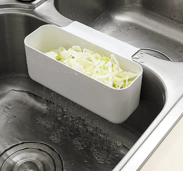 2-Piece Kitchen Sink Drain Rack and Storage Set