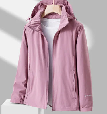 Women's Hooded Trench Coat - Mid-Length Casual Style