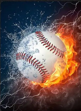 Baseball Pattern Flannel Blanket, Cozy Soft for Travel