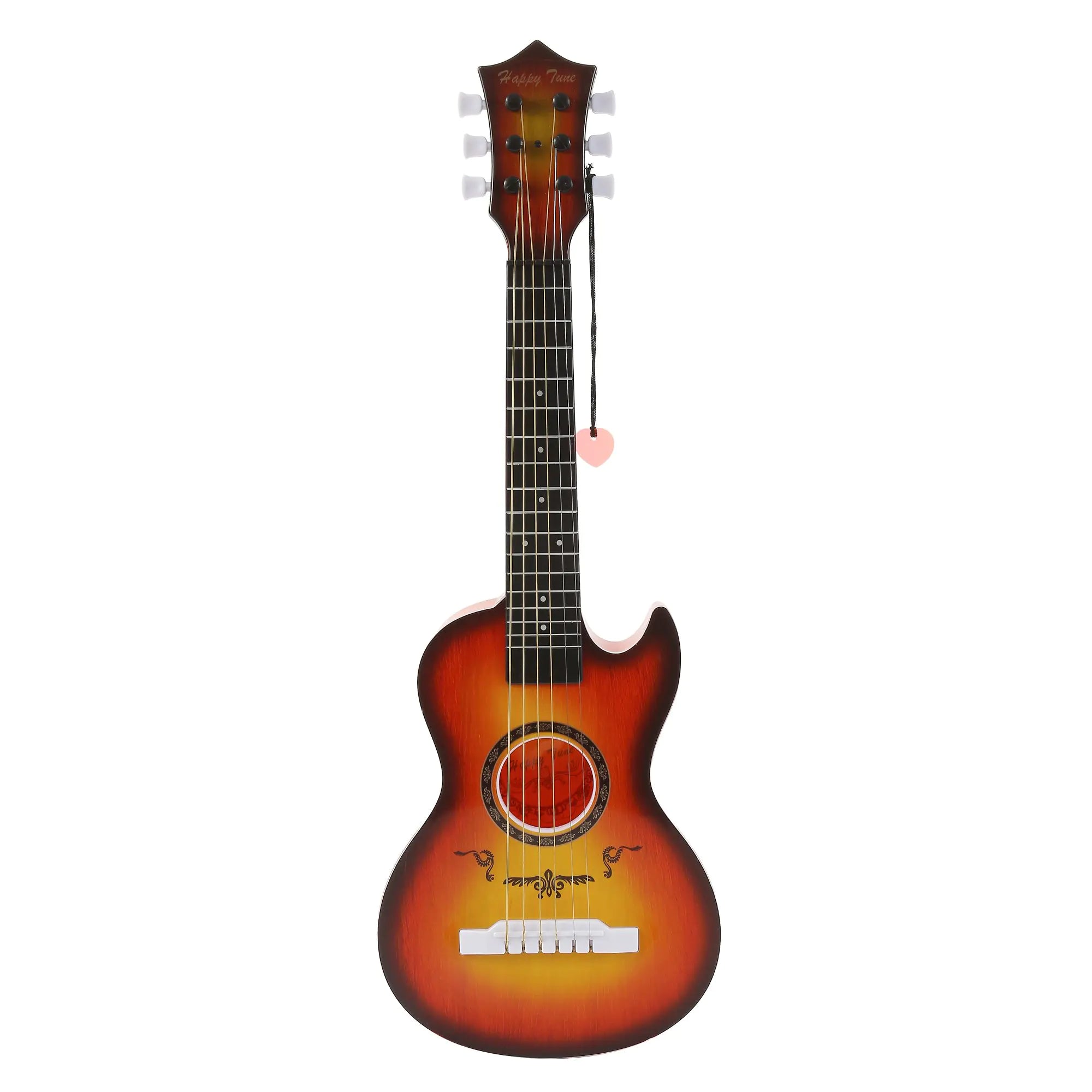 23" Acoustic Guitar Kids 6 String Toy Guitar - Realistic Steel Strings - Beginner Practice First Musical Instrument for Children Toddlers (Cherry Sunburst)
