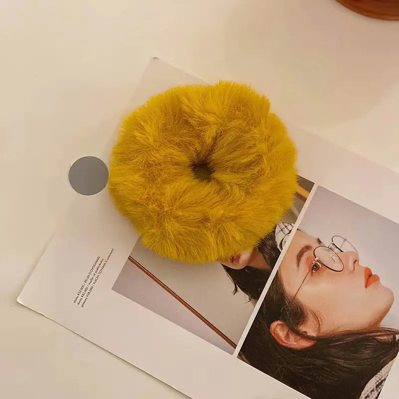 Fluffy Candy Color Hair Ties for Girls - Sweet Accessories