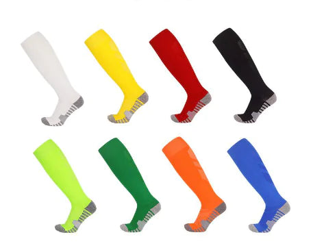 Men's High-Top Breathable Football Socks with Grip