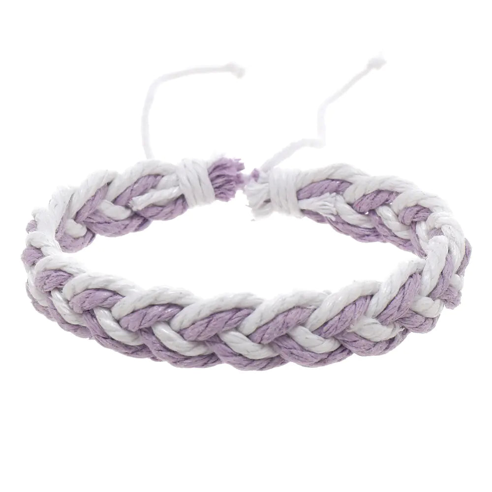 Handwoven Cotton String Bracelet in Artistic Style