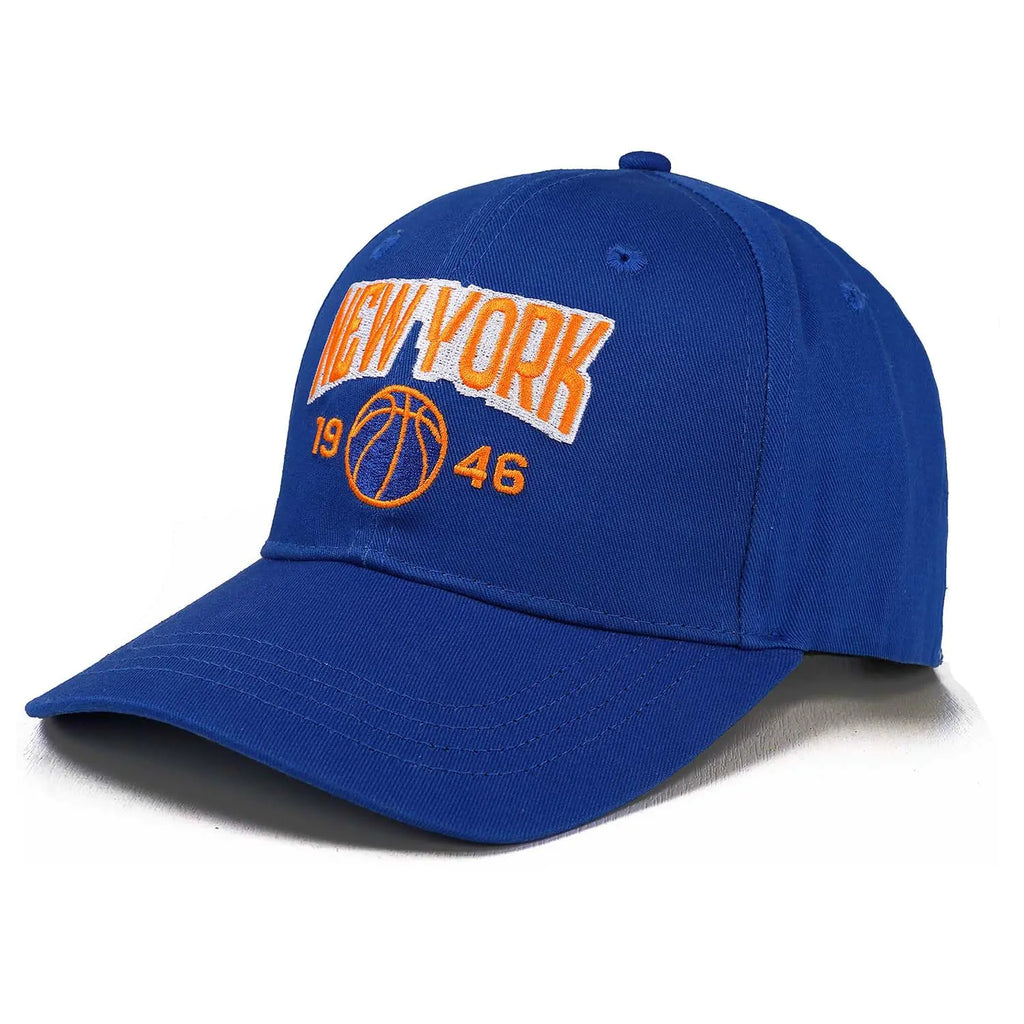 New York Classic City Basketball Hat for Men Women，City Embroidered Trucker Hat，Best Basketball Gifts for Basketball Fans Blue