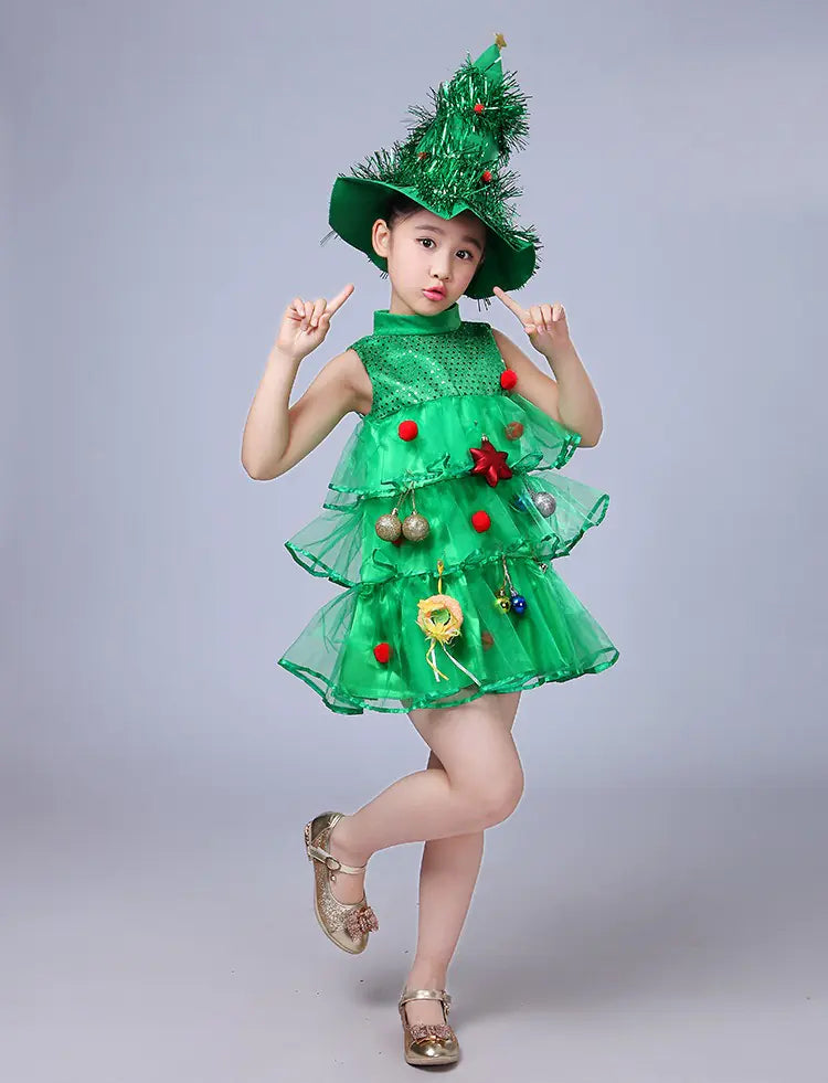 Children's Christmas Tree Performance Costume