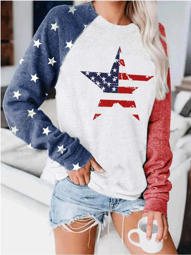 2020 Women's Casual Printed Long Sleeve Sweatshirt