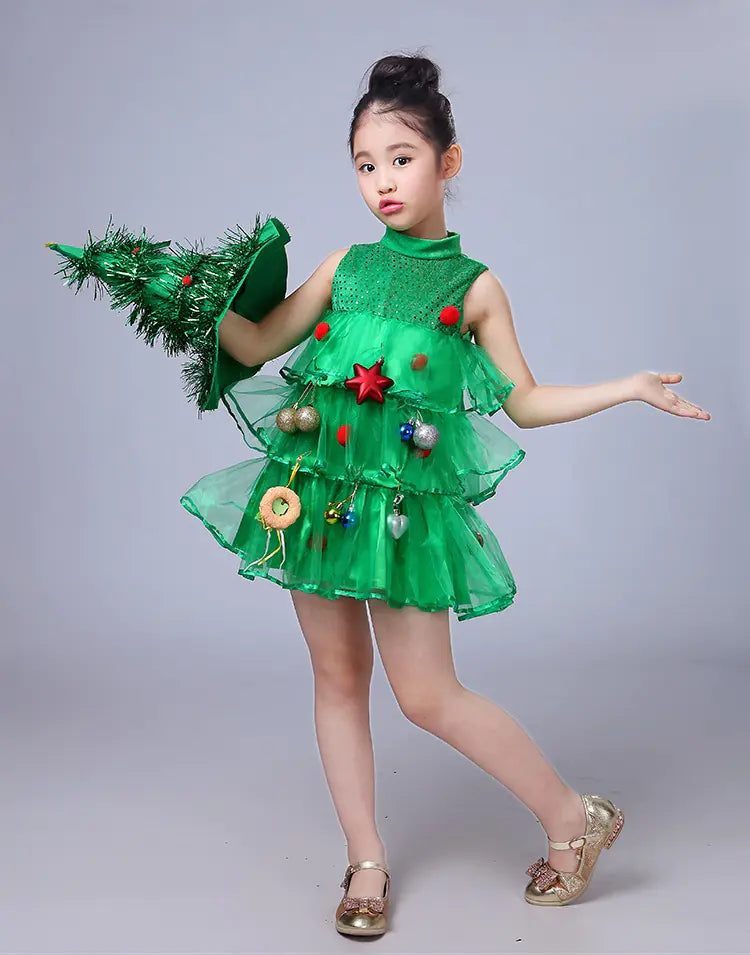 Children's Christmas Tree Performance Costume