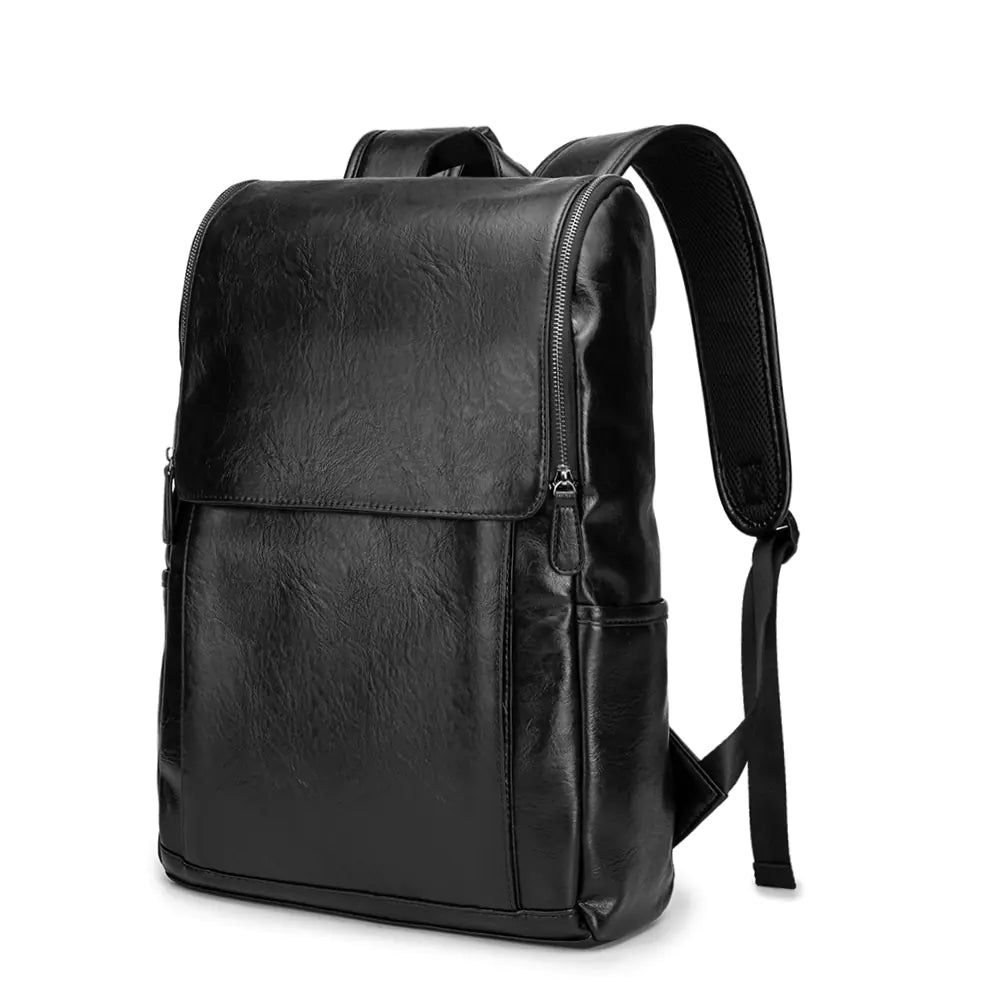 Korean Style Men's PU Backpack for Students and Travel