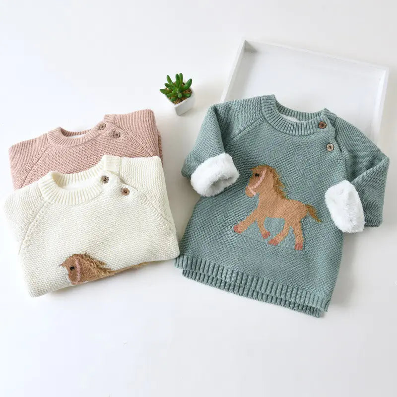 Kids' Fashionable Thick Knitted Sweater for Autumn/Winter