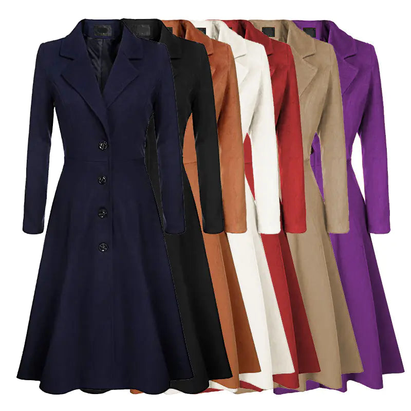 Women's Casual Long Sleeve Trench Coat - Fall 2018
