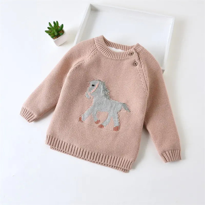 Kids' Fashionable Thick Knitted Sweater for Autumn/Winter