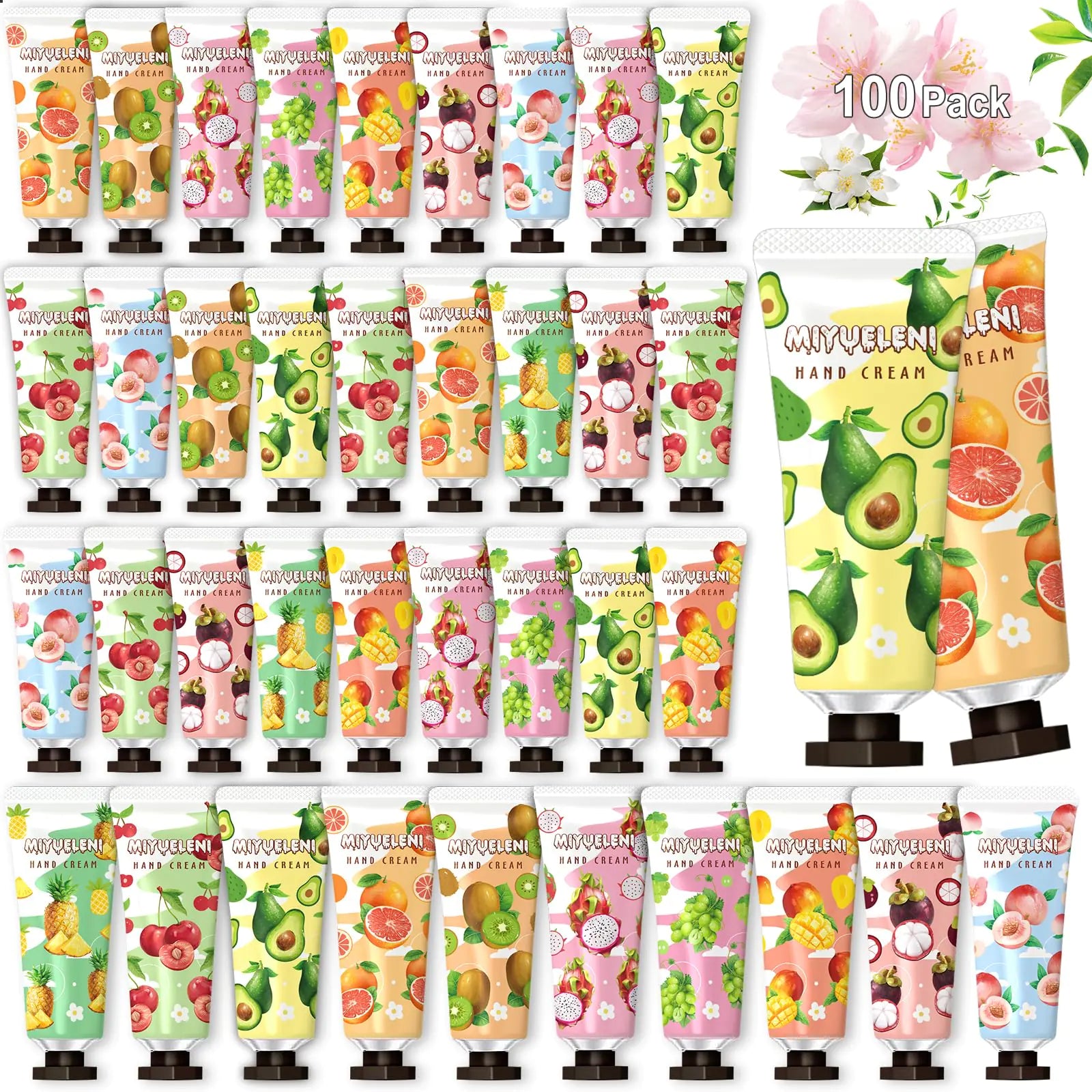 100 Pack Hand Cream Gifts Set - Hand Lotion Travel Size Mini Hand Lotion Bulk Gift Set Mini Hand Cream for Dry Cracked Hands Hand Cream Bulk Natural Moisturizing Hand Cream For Dry Hands