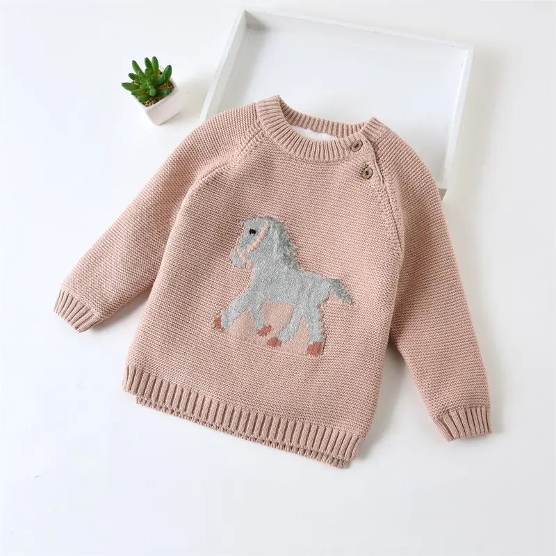 Kids' Fashionable Thick Knitted Sweater for Autumn/Winter