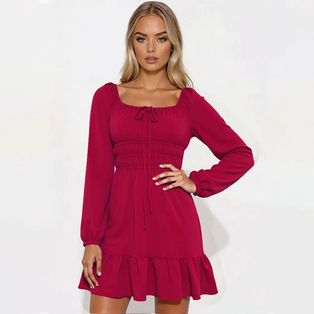 Women's Simple Square Collar Dress