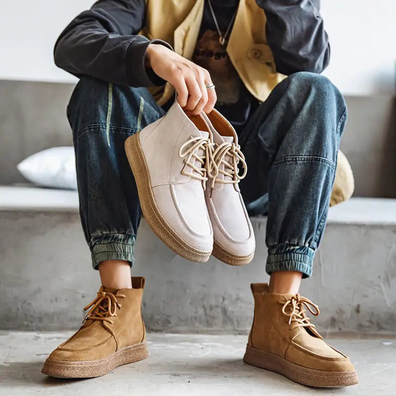 Men's Casual High-Top Retro Tooling Boots for Fall/Winter