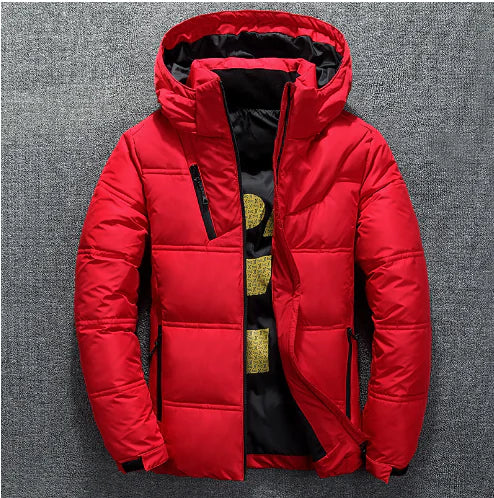 Custom Logo Men's Winter Down Jacket, Warm Coat