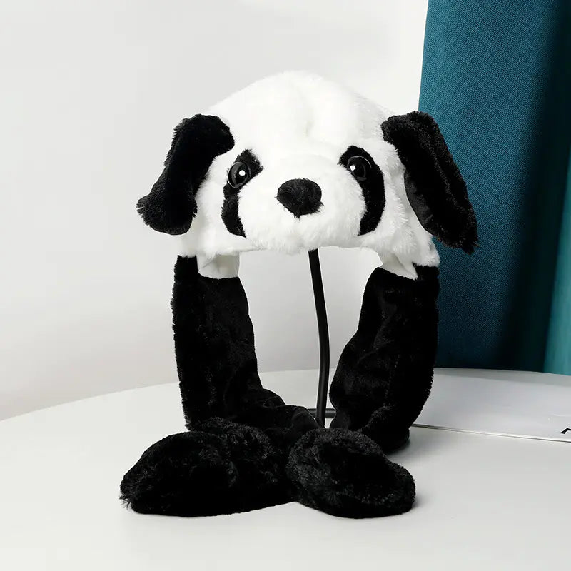 Warm Plush Hat with Moving Ears