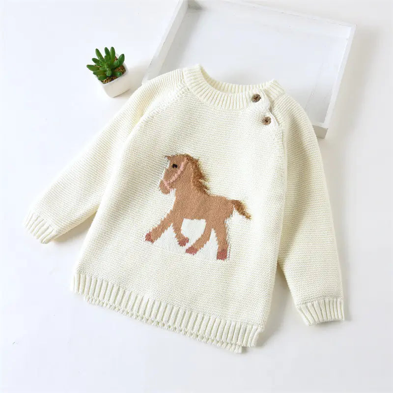 Kids' Fashionable Thick Knitted Sweater for Autumn/Winter