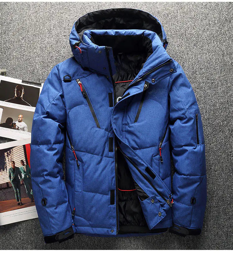Men's Winter Slim Fit Down Jacket with Hood