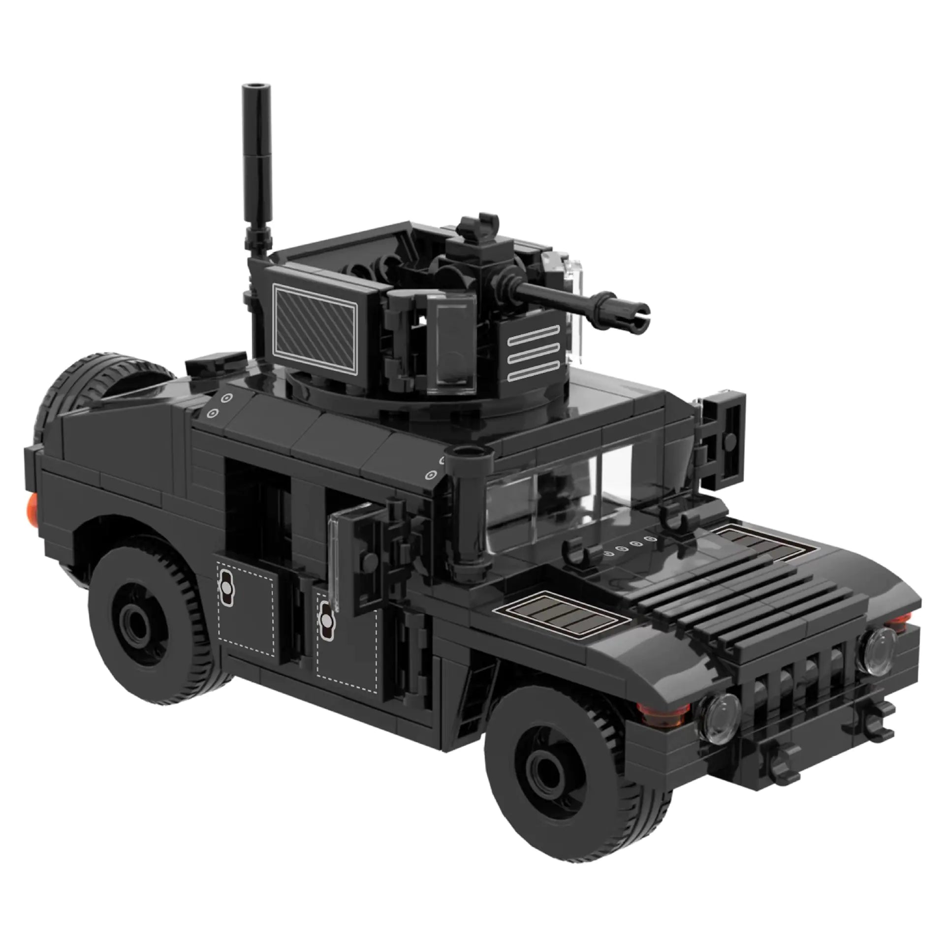 Black SWAT Armored Vehicle Building Blocks Compatible with LEGO