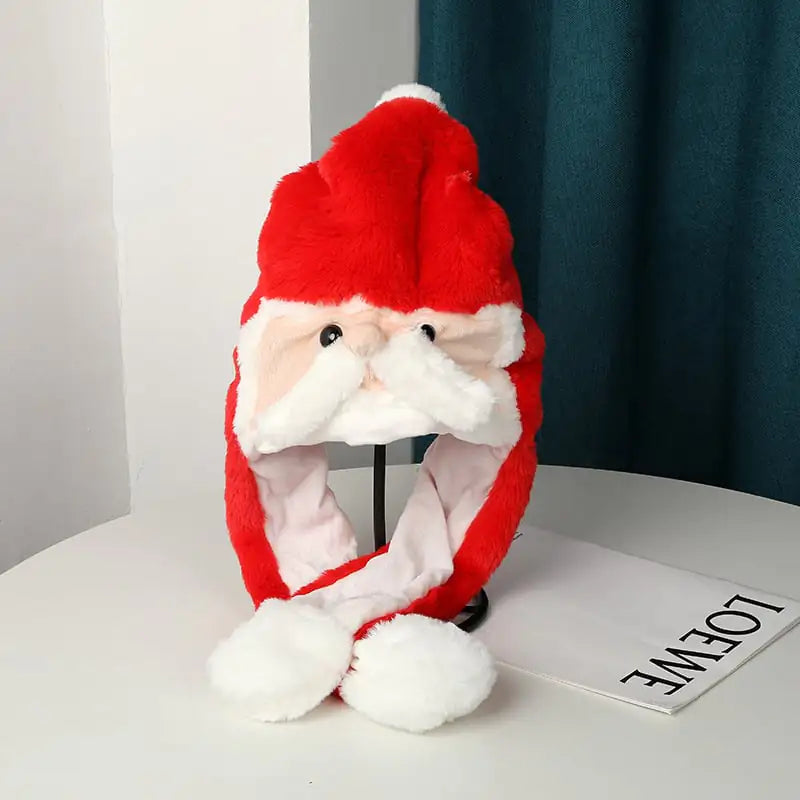 Warm Plush Hat with Moving Ears