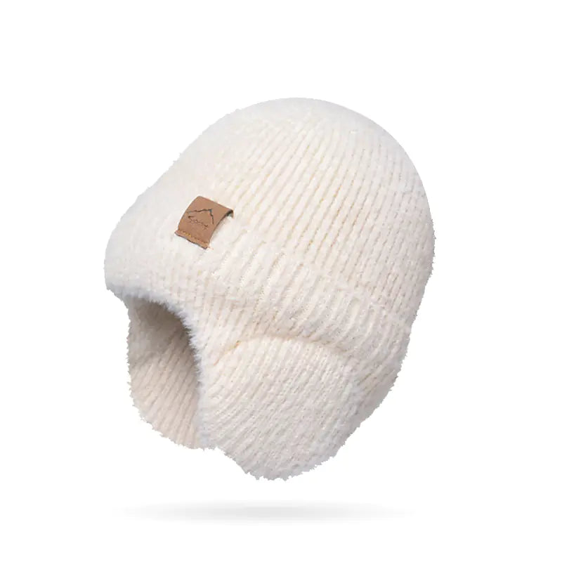 Warm Plush Knitted Cold-proof Earflaps Slipover Hat